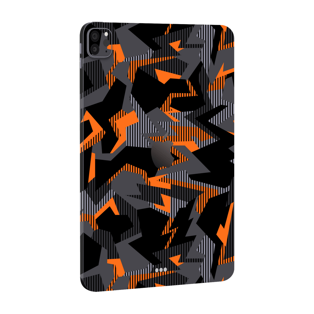 iPad PRO 11" (2021) Print Printed Custom SIGNATURE Sharp-Edged Orange Camo Camouflage Skin Wrap Sticker Decal Cover Protector by EasySkinz | EasySkinz.com