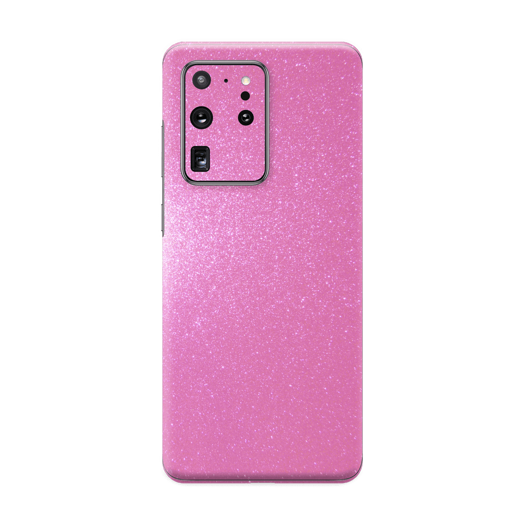Samsung Galaxy S20 ULTRA Diamond Pink Shimmering Sparkling Glitter Skin Wrap Sticker Decal Cover Protector by EasySkinz | EasySkinz.com