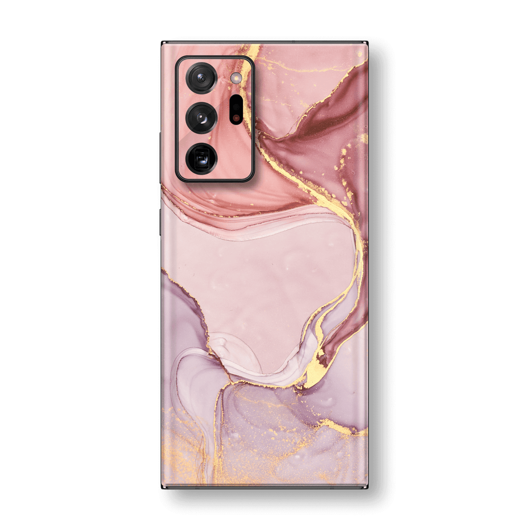 Samsung Galaxy NOTE 20 ULTRA SIGNATURE AGATE GEODE Porcelain Rose Pink Gold Skin, Wrap, Decal, Protector, Cover by EasySkinz | EasySkinz.com