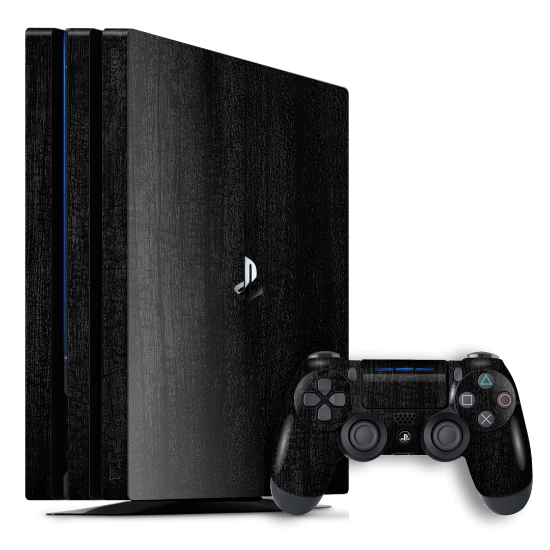 Playstation 4 PRO (PS4 PRO) Black CHARCOAL 3D Textured Skin Wrap Sticker Decal Cover Protector by EasySkinz
