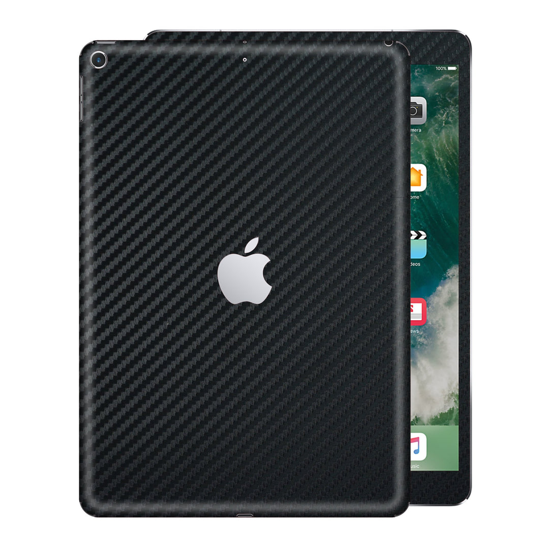 iPad 9.7" inch 5th Generation 2017 3D Textured Black CARBON Fibre Fiber Skin Wrap Sticker Decal Cover Protector by EasySkinz
