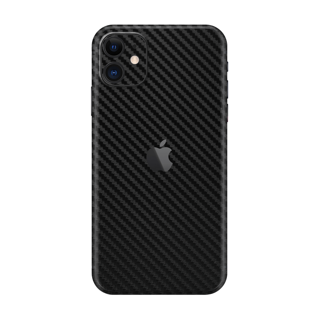 iPhone 11 Black 3D Textured CARBON Fibre Fiber Skin, Wrap, Decal, Protector, Cover by EasySkinz | EasySkinz.com