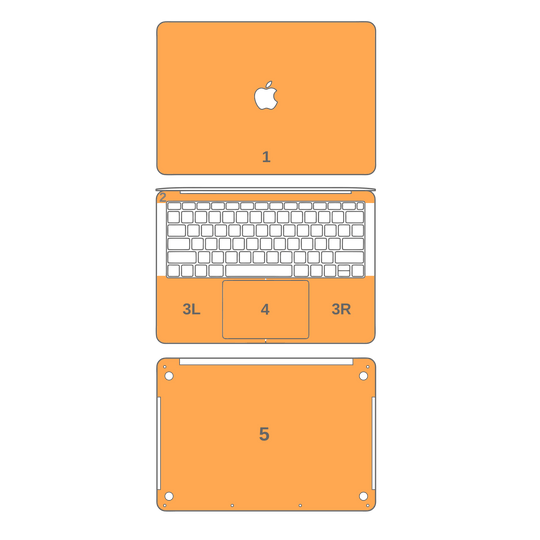 MacBook Pro 13" (2019) 3D Textured CARBON Fibre Skin - BLACK