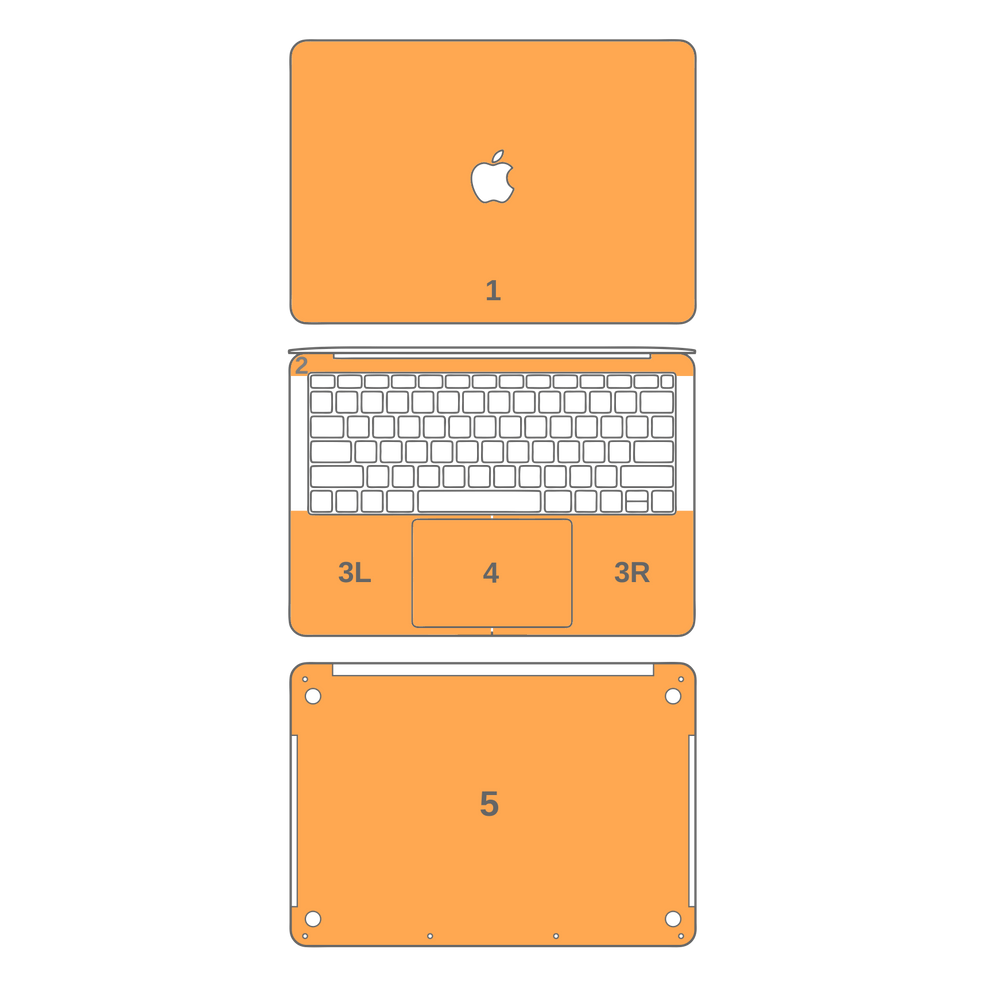 MacBook Air 13" (2018-2019) 3D Textured CARBON Fibre Skin - BLACK