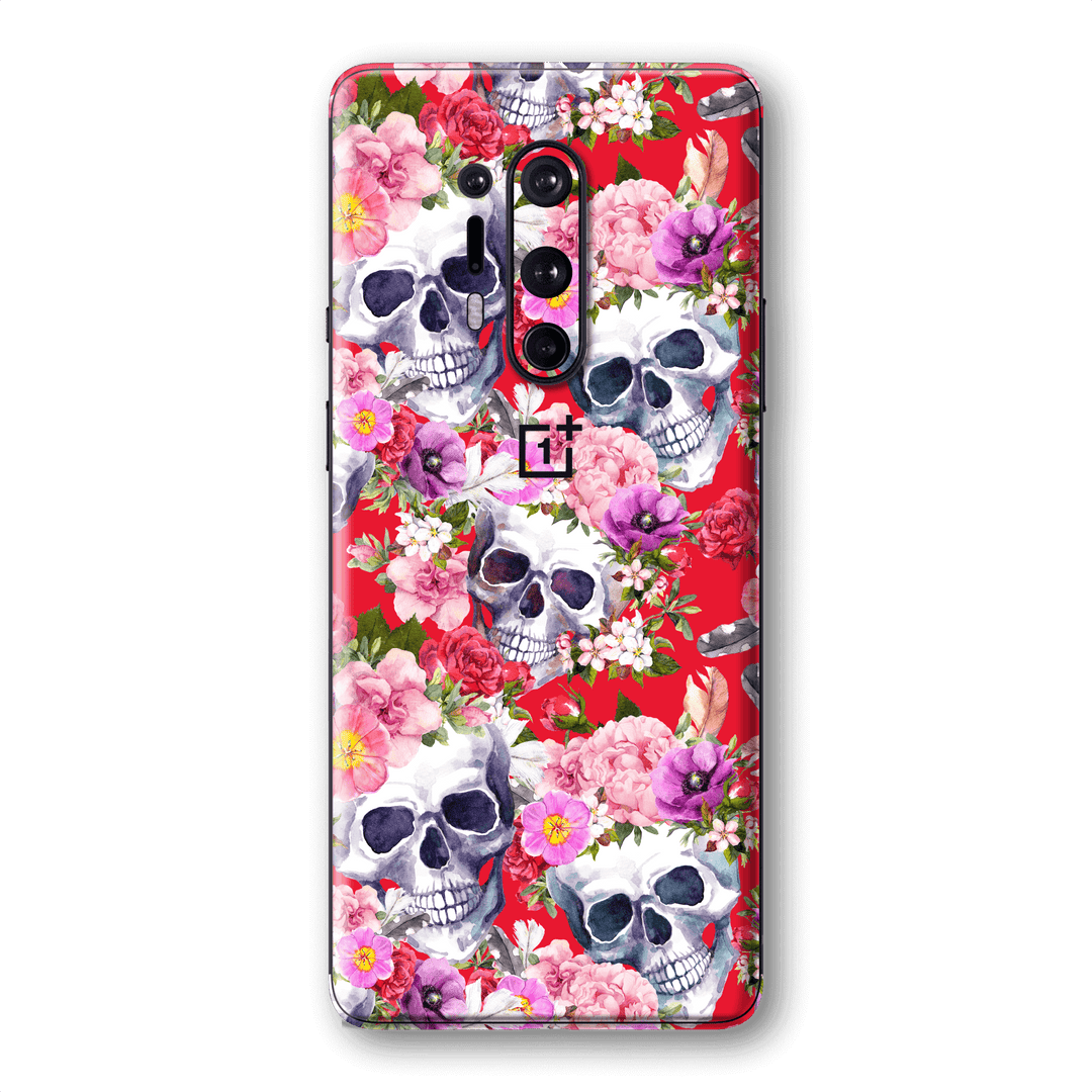 OnePlus 8 PRO Print Printed Custom SIGNATURE Skull BOUQUET Skin Wrap Sticker Decal Cover Protector by EasySkinz