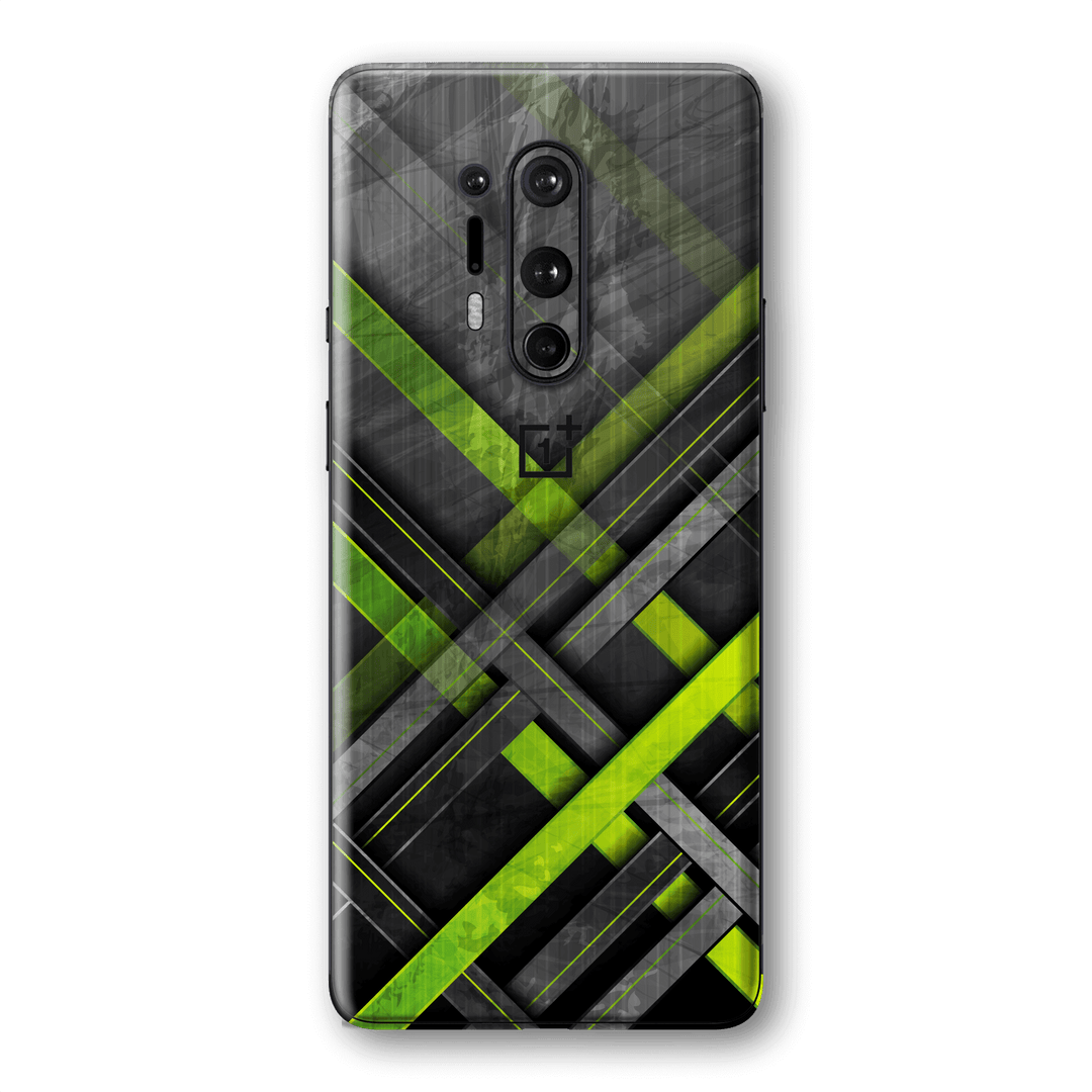 OnePlus 8 PRO SIGNATURE Print Printed Green Grey Concrete Mesh Abstract Skin, Wrap, Decal by EasySkinz | EasySkinz.com 
